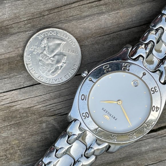 Vintage PRYNGEPS Wristwatch Silver Tone Analog Date Indicator - Picture 10 of 16